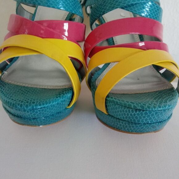 loey strapped Heeled Platform Multicolor S… - Picture 3 of 7